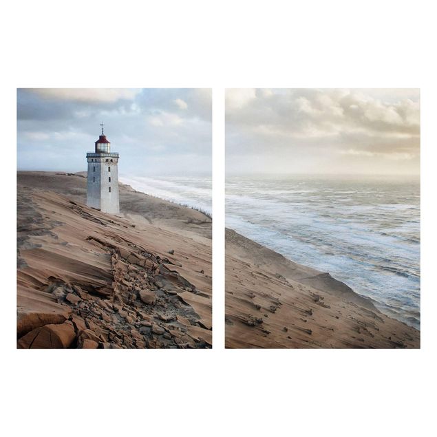 Canvastavlor landskap Lighthouse In Denmark
