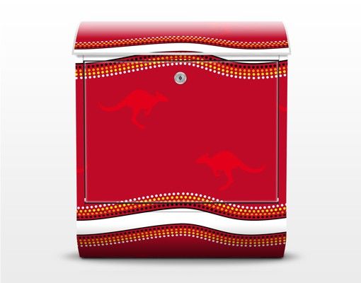 Brevlådor Red Kangaroo Pattern