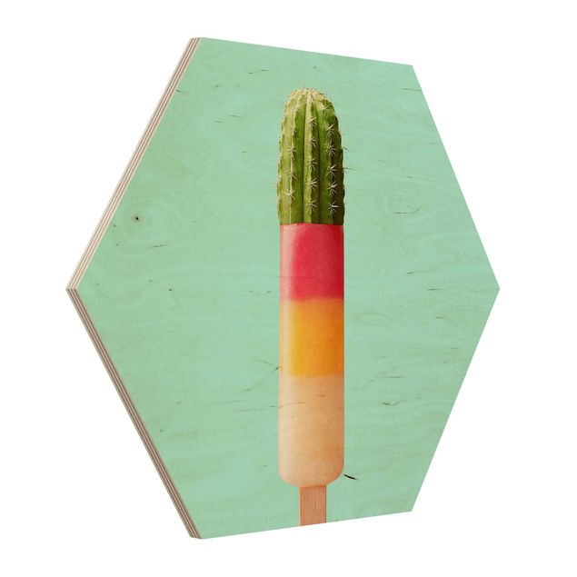Hexagonala tavlor Popsicle With Cactus
