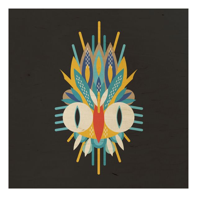 Tavlor muah Collage Ethno Mask - Bird Feathers