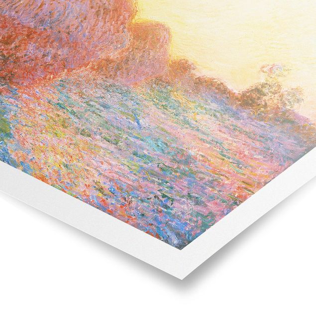 Tavlor landskap Claude Monet - Haystack In Sunlight
