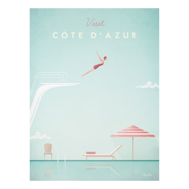 Tavlor landskap Travel Poster - Côte D'Azur