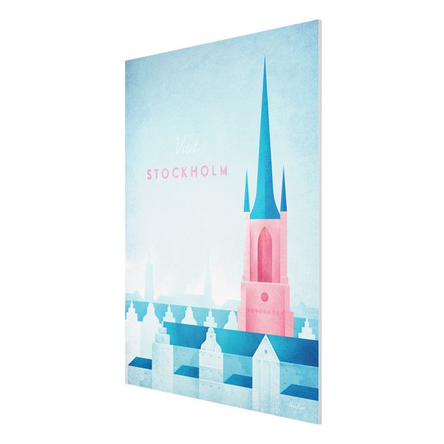 Tavlor konstutskrifter Travel Poster - Stockholm