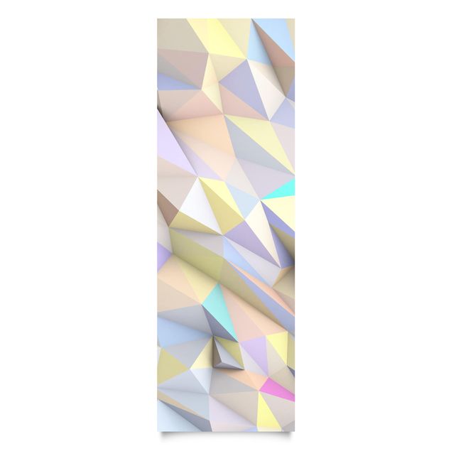 Självhäftande folier Geometrical Pastel Triangles In 3D