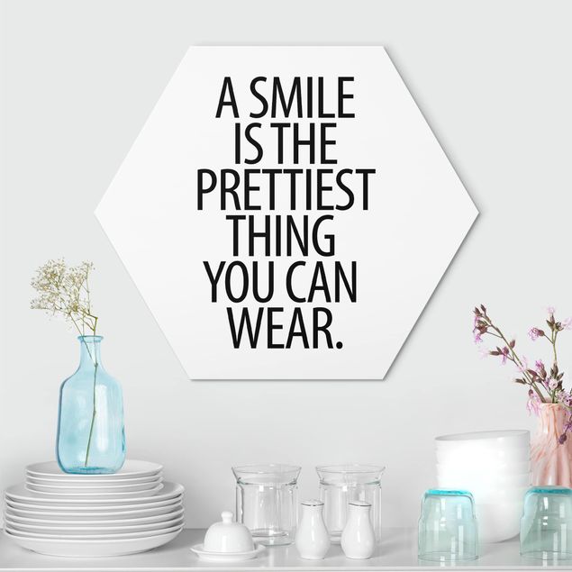 Tavlor ordspråk A Smile Is The Prettiest Thing Sans Serif