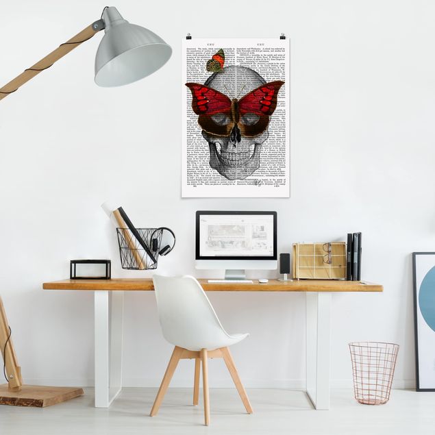 Posters ordspråk Scary Reading - Butterfly Mask