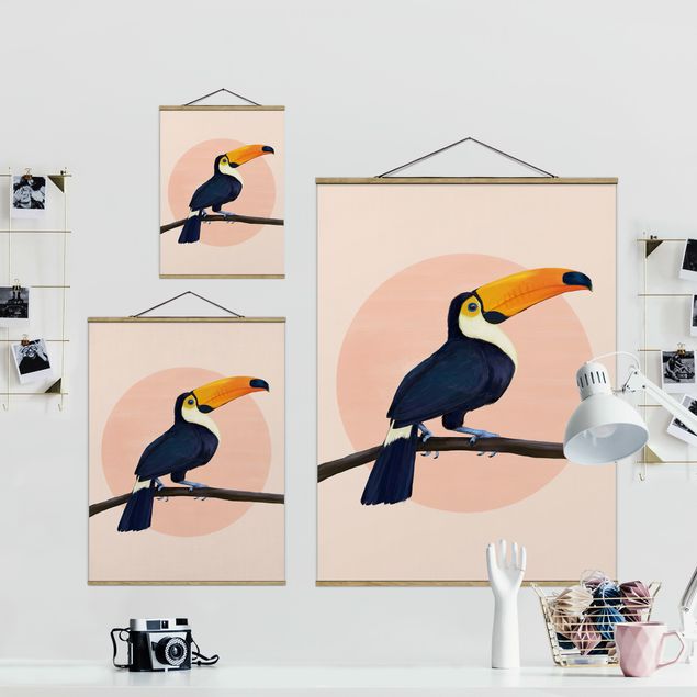 Tavlor Laura Graves Art Illustration Bird Toucan Painting Pastel