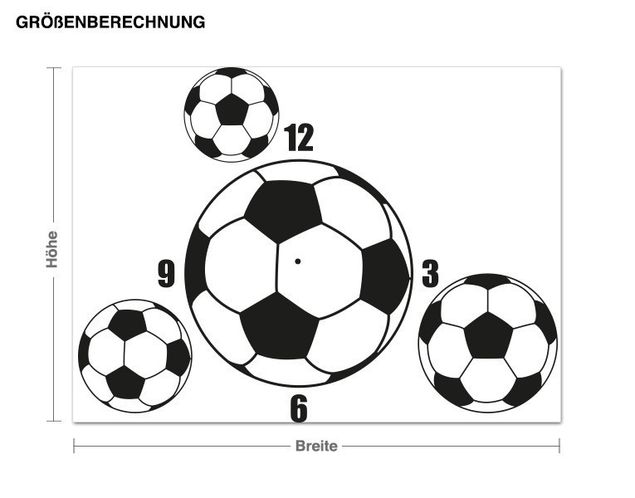 Inredning av barnrum Football ball clock