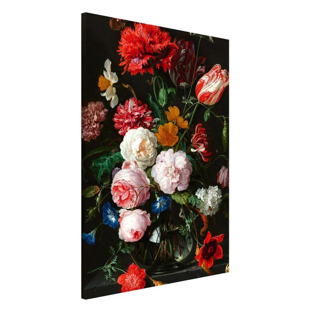 Konstutskrifter Jan Davidsz De Heem - Still Life With Flowers In A Glass Vase