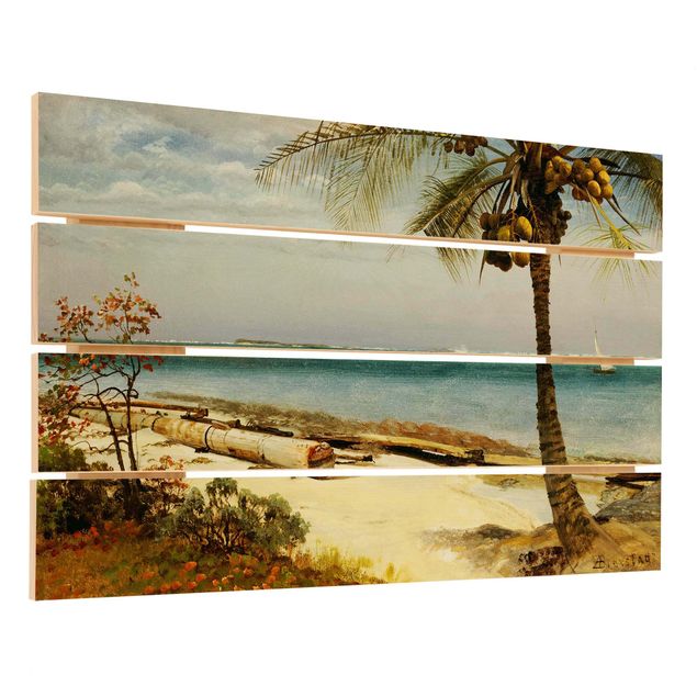 Trätavlor landskap Albert Bierstadt - Tropical Coast