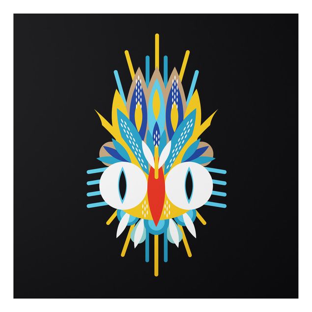 Tavlor indianer Collage Ethno Mask - Bird Feathers
