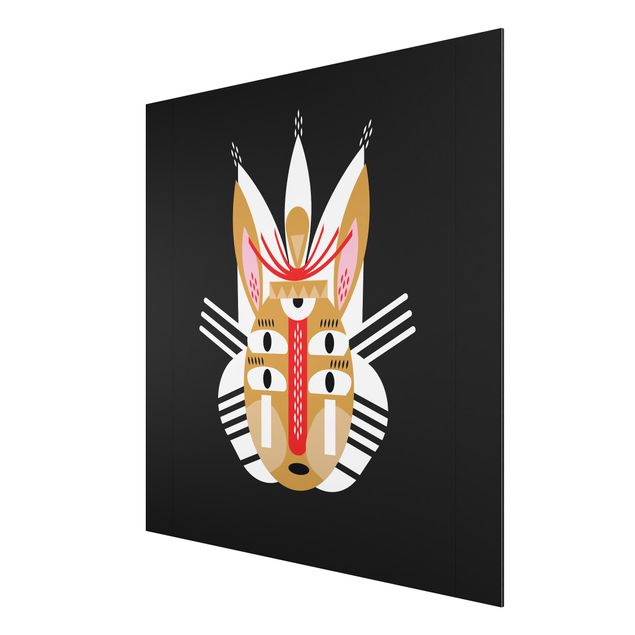 Tavlor konstutskrifter Collage Ethno Mask - Rabbit