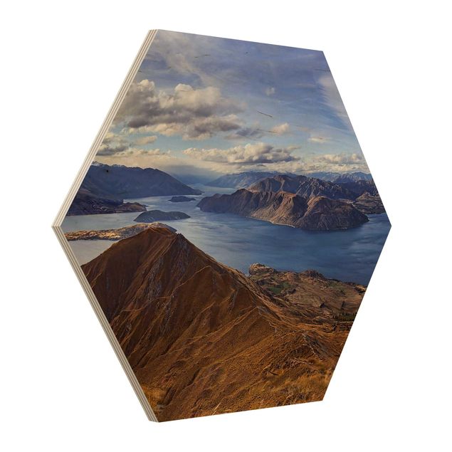 Hexagonala tavlor Roys Peak In New Zealand