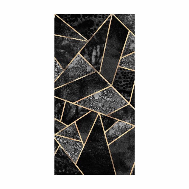 matta abstrakt Gray Triangles Gold