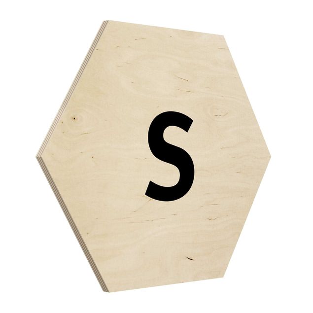 Hexagonala tavlor Letter White S