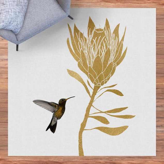 altanmattor Hummingbird And Tropical Golden Blossom