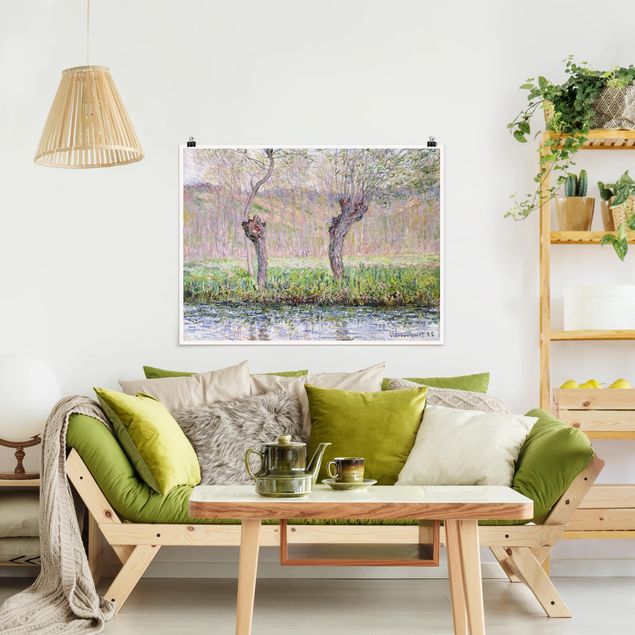 Konststilar Impressionism Claude Monet - Willow Trees Spring