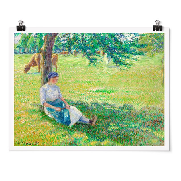 Konststilar Post Impressionism Camille Pissarro - Cowgirl, Eragny