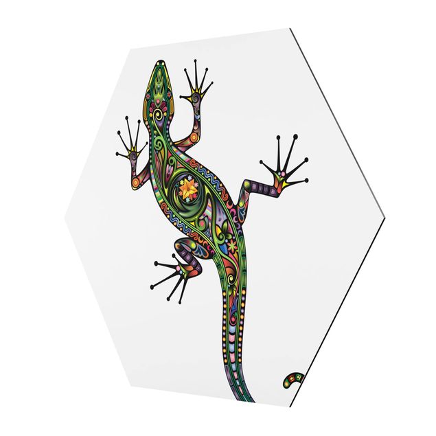 Hexagonala tavlor Gecko Pattern