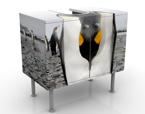 Tvättställsskåp grått Penguin