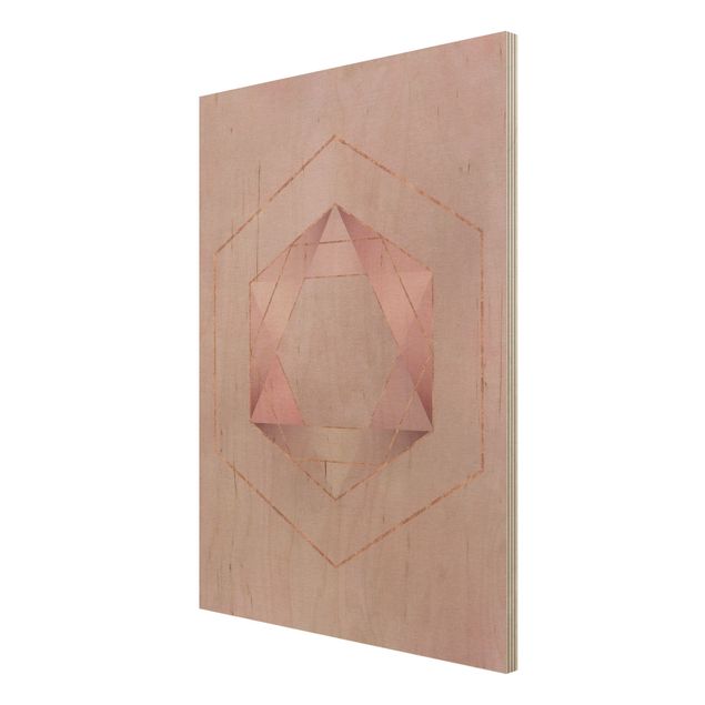 Tavlor Geometry In Pink And Gold I