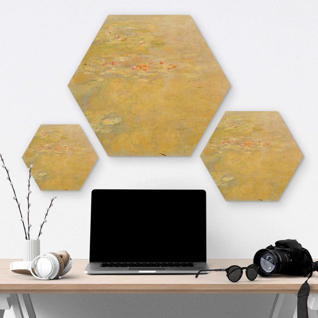 Hexagonala tavlor Claude Monet - The Water Lily Pond