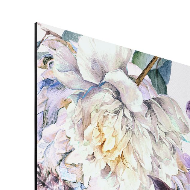 Tavlor Delicate Watercolour Boho Flowers And Feathers Pattern