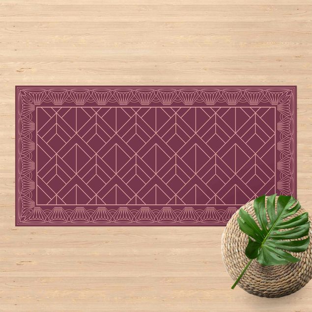 altanmattor Art Deco Scales Pattern With Border