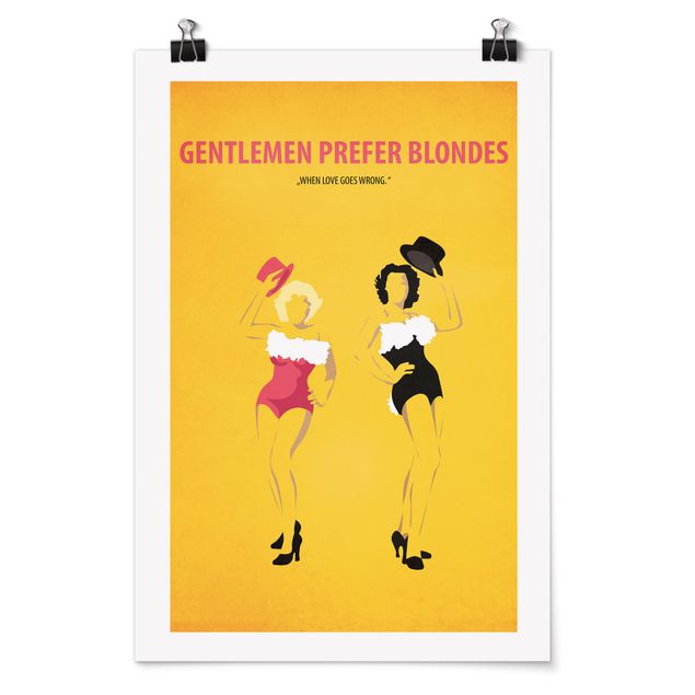 Tavlor porträtt Film Poster Gentlemen Prefer Blondes
