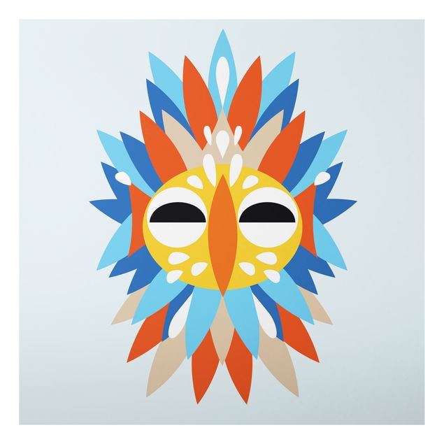 Tavlor indianer Collage Ethnic Mask - Parrot