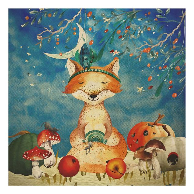 Tavlor Uta Naumann Watercolour Fox In Moonlight