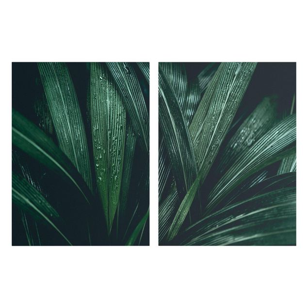 Tavlor grön Green Palm Leaves