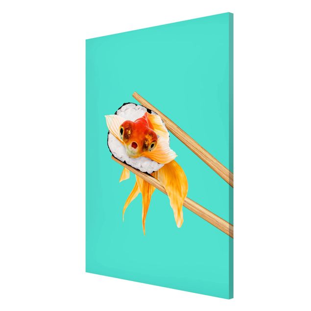 Magnettavla djur Sushi With Goldfish