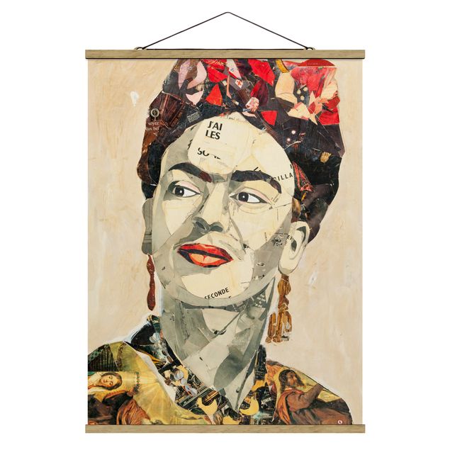 Tavlor porträtt Frida Kahlo - Collage No.2