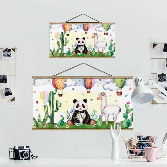 Tavlor Panda And Lama Watercolour