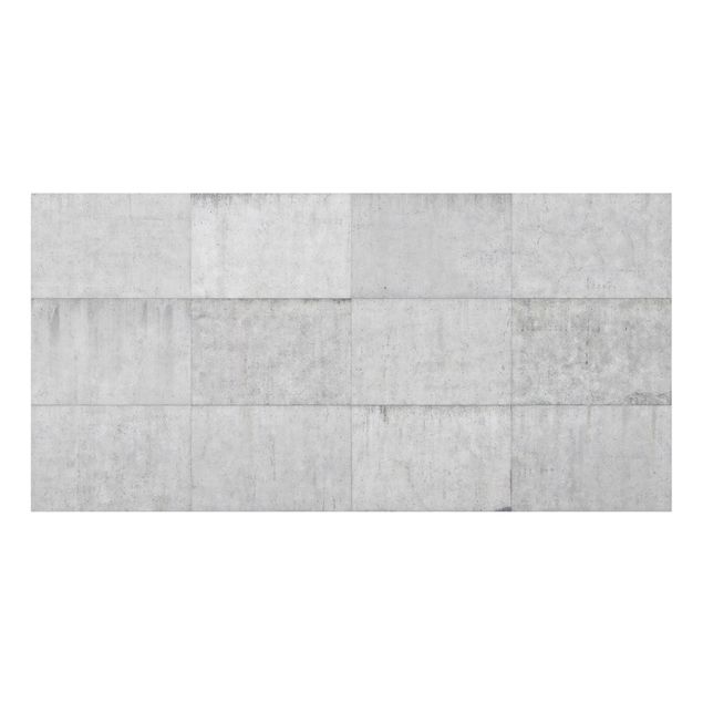 glasskiva kök Concrete Tile Look Gray