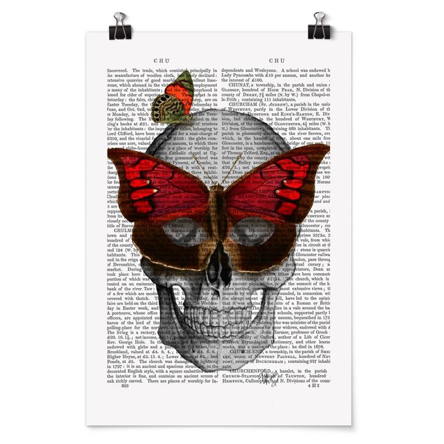 Posters djur Scary Reading - Butterfly Mask