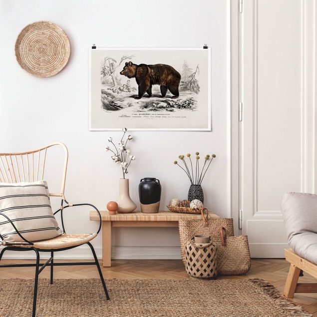 Kök dekoration Vintage Board Brown Bear