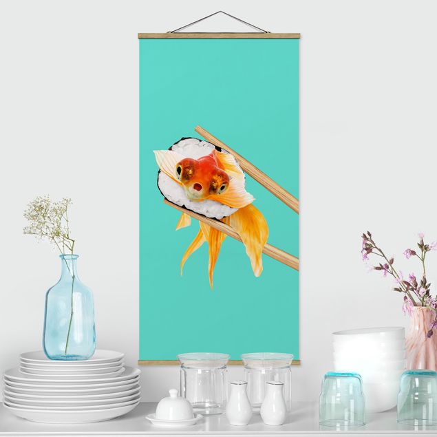 Kök dekoration Sushi With Goldfish