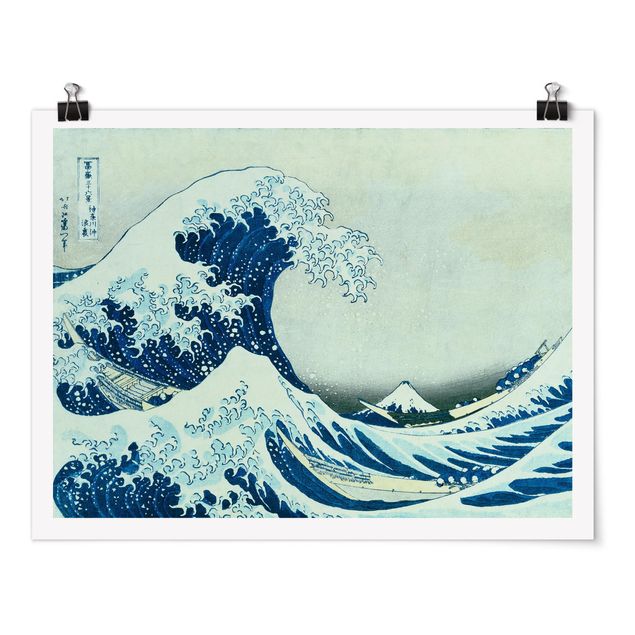 Tavlor landskap Katsushika Hokusai - The Great Wave At Kanagawa