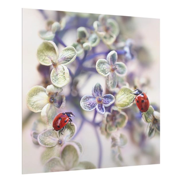 glasskiva kök Ladybugs In The Garden