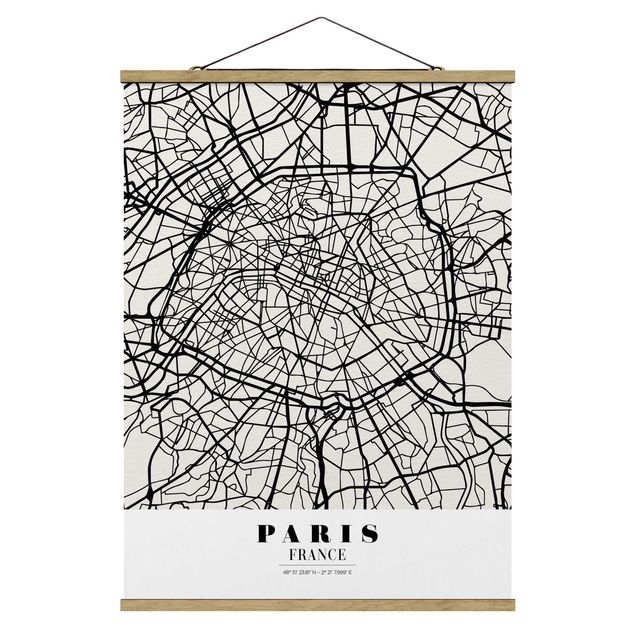 Tavlor världskartor Paris City Map - Classic