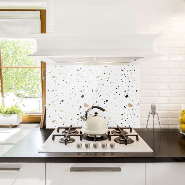 Stänkskydd kök glas mönster Detailed Terazzo Pattern Sanremo