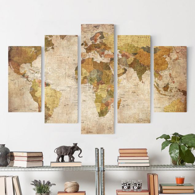 Kök dekoration World map