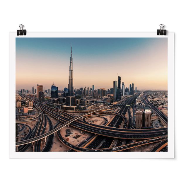 Tavlor arkitektur och skyline Abendstimmung in Dubai