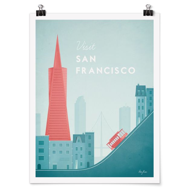 Posters konstutskrifter Travel Poster - San Francisco