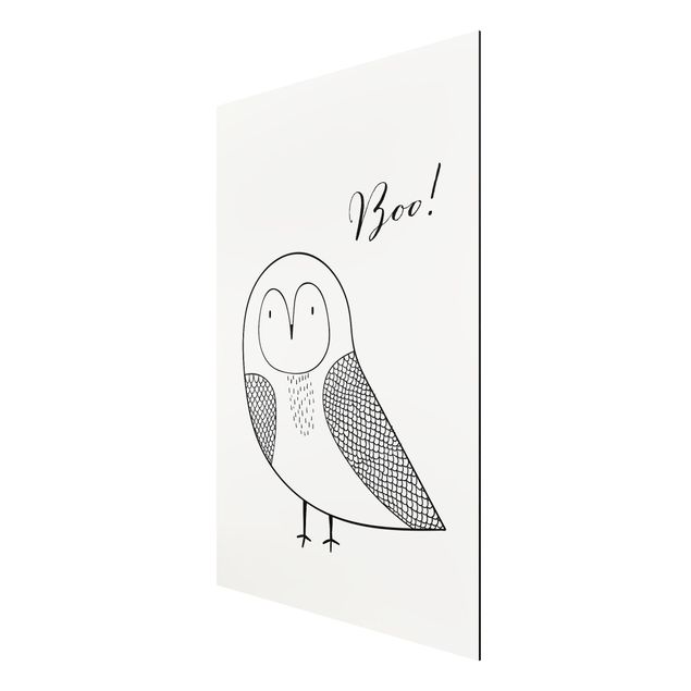 Tavlor modernt Owl Boo Drawing