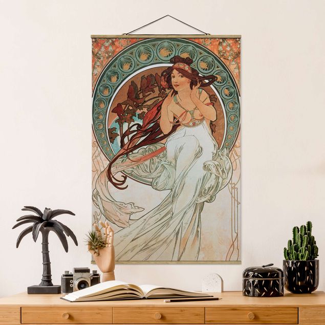 Konststilar Art Deco Alfons Mucha - Four Arts - Music