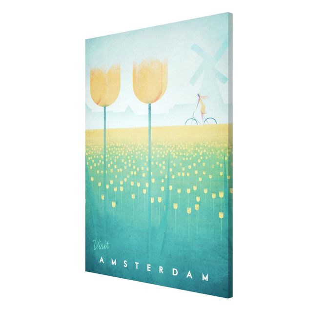 Tavlor arkitektur och skyline Travel Poster - Amsterdam