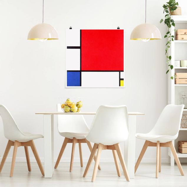 Kök dekoration Piet Mondrian - Composition With Red Blue Yellow